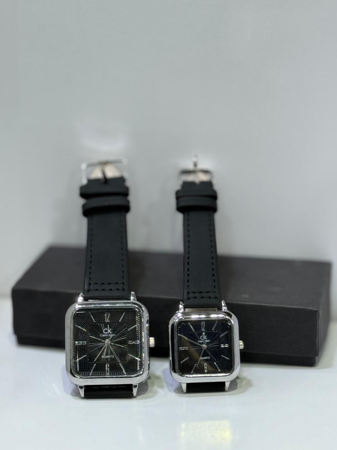 Plain Leather Strap Couples Watches